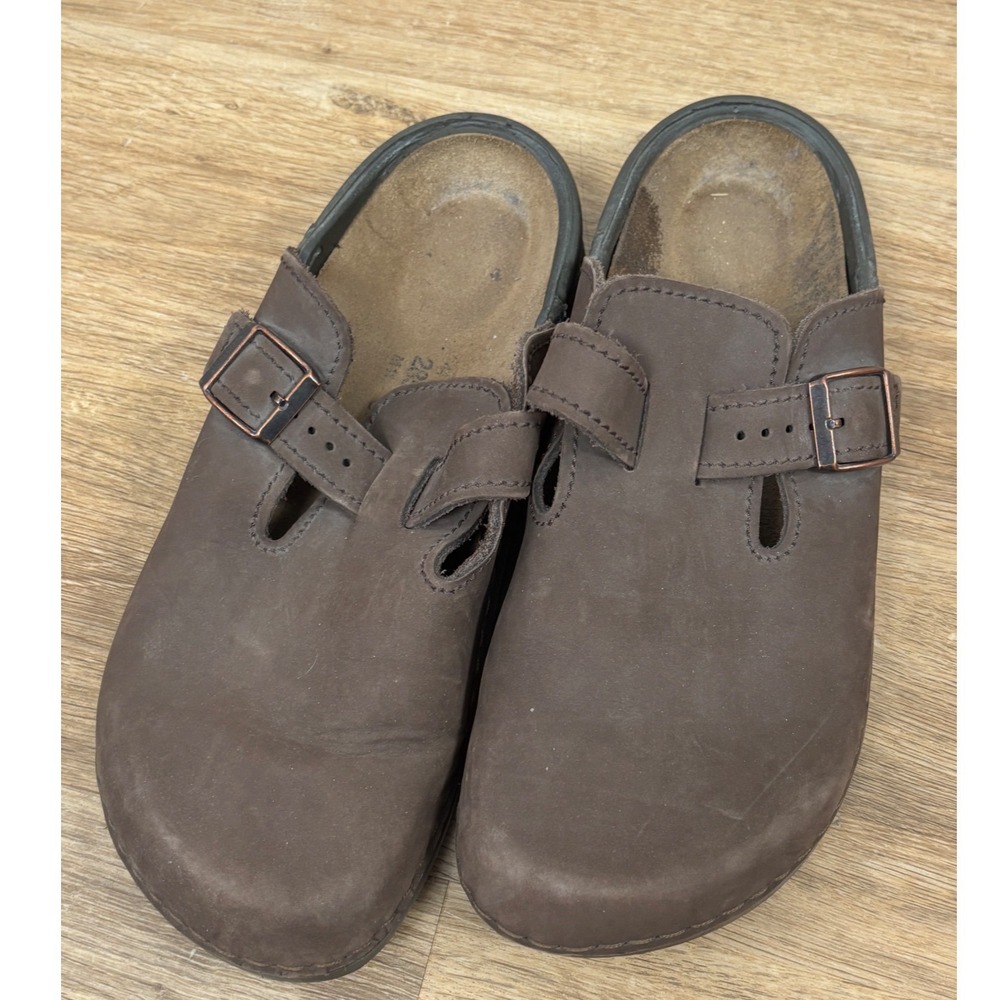 Tatami by Birkenstock Brown Leather Clogs Mens 11 Womens 13 EU 44 Slip On Shoes